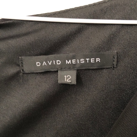 David Meister Long Sleeve Front Slit Dress with Beading on the Front - Picture 8 of 9